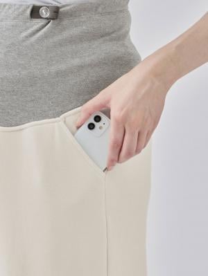 マタニティ パンツ|【極暖】裏シャギーらくちんワイドパンツ マタニティ・授乳服