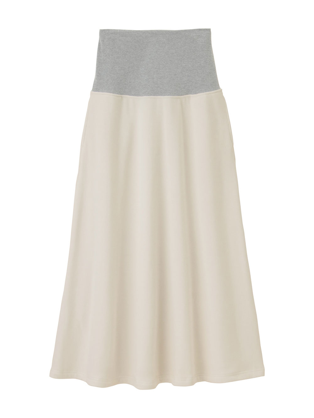 マタニティ スカート|【極暖】裏シャギーあったかフレアマキシスカート　マタニティ・授乳服【出産後も長く使える】|アイスベージュ
