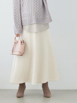 マタニティ スカート|【極暖】裏シャギーあったかフレアマキシスカート　マタニティ・授乳服【出産後も長く使える】|アイスベージュ