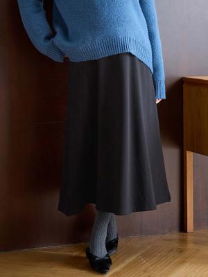 【極暖】裏シャギーあったかフレアマキシスカート　マタニティ・授乳服【出産後も長く使える】10115