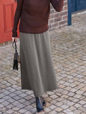マタニティ スカート|【極暖】裏シャギーあったかフレアマキシスカート　マタニティ・授乳服【出産後も長く使える】|杢チャコール