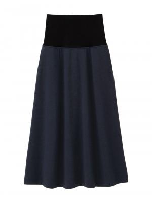 マタニティ スカート|【極暖】裏シャギーあったかフレアマキシスカート　マタニティ・授乳服【出産後も長く使える】|ネイビー