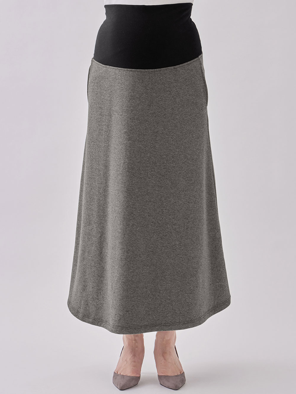 マタニティ スカート|【極暖】裏シャギーあったかフレアマキシスカート　マタニティ・授乳服【出産後も長く使える】