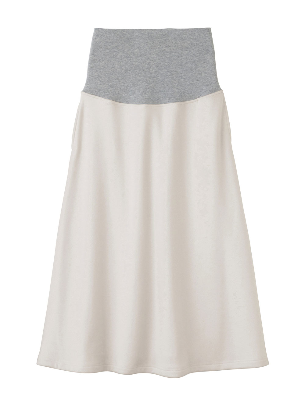 マタニティ スカート|【極暖】裏シャギーあったかフレアスカート　マタニティ・授乳服【出産後も長く使える】|アイスベージュ