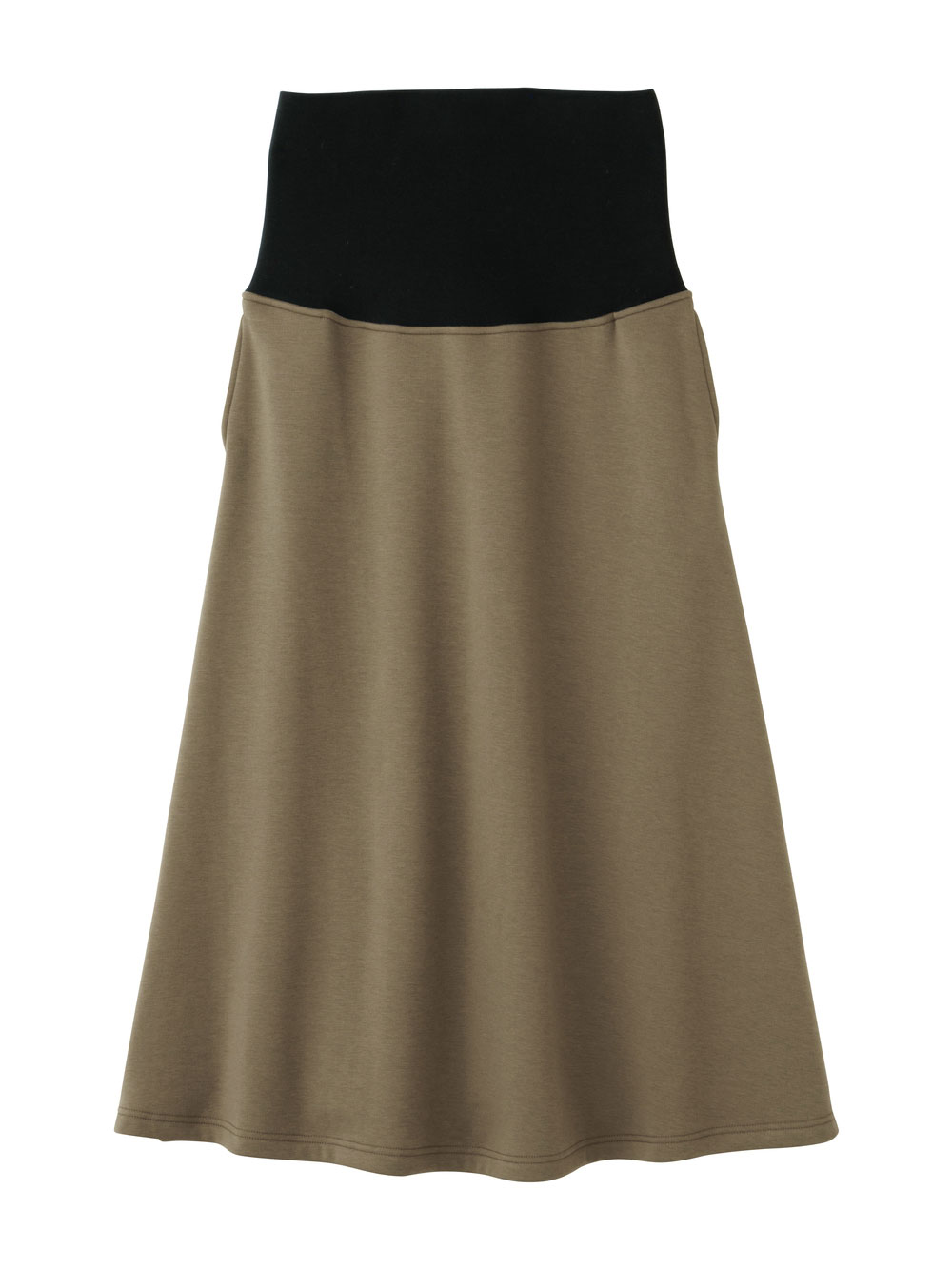 マタニティ スカート|【極暖】裏シャギーあったかフレアスカート　マタニティ・授乳服【出産後も長く使える】|カーキ