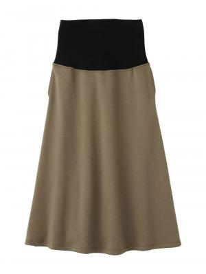 マタニティ スカート|【極暖】裏シャギーあったかフレアスカート　マタニティ・授乳服【出産後も長く使える】|カーキ