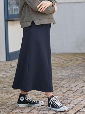 マタニティ スカート|【極暖】裏シャギーあったかフレアスカート　マタニティ・授乳服【出産後も長く使える】|ネイビー