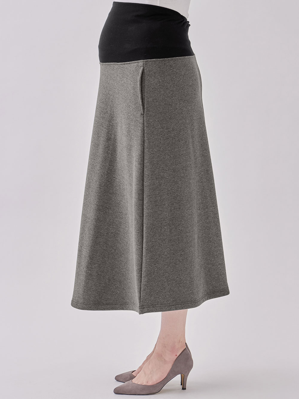 マタニティ スカート|【極暖】裏シャギーあったかフレアスカート　マタニティ・授乳服【出産後も長く使える】