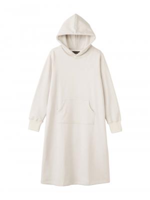 【極暖】裏シャギーパーカーあったかワンピース　マタニティ・授乳服 10118