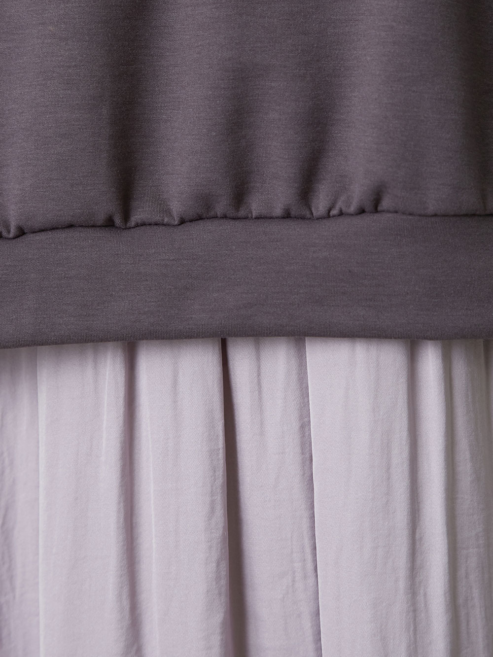 マタニティ ワンピース|ポンチ裏起毛トップス&ヴィンテージサテンスカートドッキングワンピース　マタニティ・授乳服