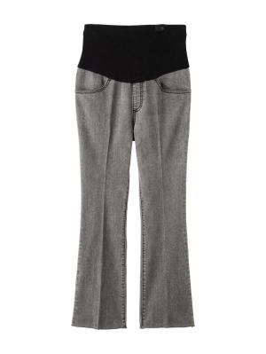 ain（アイン）センタープレスデニムフレアパンツ　マタニティ・産後【出産後も長く使える】 10125