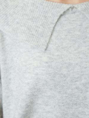 マタニティ トップス|ビックカラーエアリーニット　マタニティ・授乳服【出産後も長く使える】