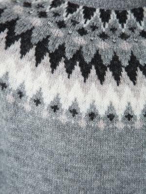 マタニティ トップス|ノルディック柄授乳にも便利なニットベスト　マタニティ・授乳服