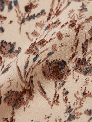 マタニティ ワンピース|ボリュームスリーブ裾ティアード花柄ワンピース　マタニティ・授乳服【出産後も長く使える】