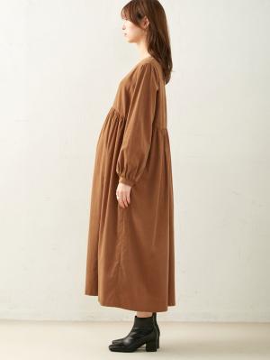 マタニティ ワンピース|【2丈展開】コーデュロイワンピース　マタニティ・授乳服