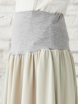 マタニティ スカート|ain（アイン）　エステル布帛見えロングスカート【出産後も長く使える】