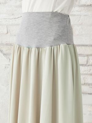 マタニティ スカート|ain（アイン）　エステル布帛見えロングスカート【出産後も長く使える】