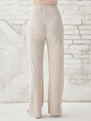 マタニティ パンツ|ain（アイン）　セルフカットできるリブフレアパンツ【出産後も長く使える】