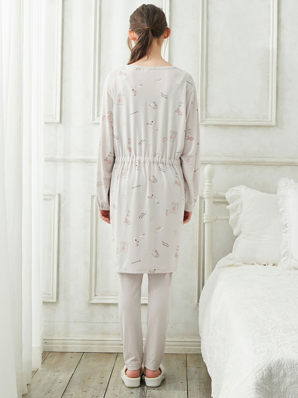 マタニティ パジャマ・ルームウェア|mutti ei（ムッティアイ）ランドリープリントパジャマ　シームレス&保湿加工