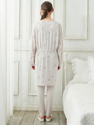 マタニティ パジャマ・ルームウェア|mutti ei（ムッティアイ）ランドリープリントパジャマ　シームレス&保湿加工