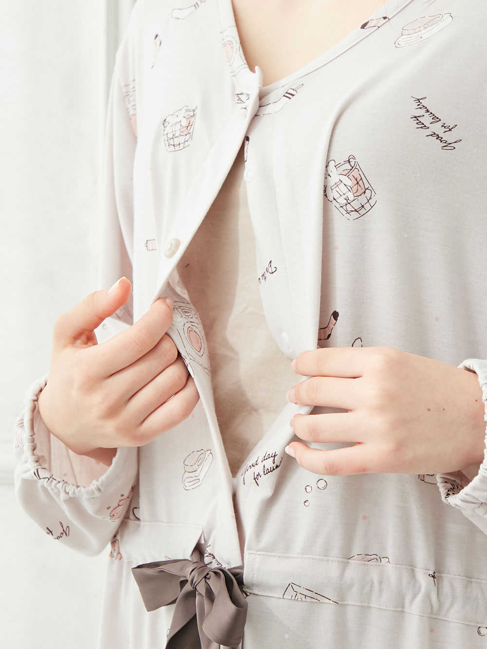 マタニティ パジャマ・ルームウェア|mutti ei（ムッティアイ）ランドリープリントパジャマ　シームレス&保湿加工