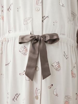 マタニティ パジャマ・ルームウェア|mutti ei（ムッティアイ）ランドリープリントパジャマ　シームレス&保湿加工