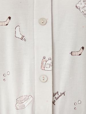 マタニティ パジャマ・ルームウェア|mutti ei（ムッティアイ）ランドリープリントパジャマ　シームレス&保湿加工