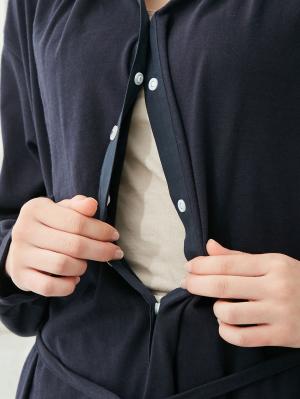 マタニティ パジャマ・ルームウェア|mutti ei(ムッティアイ)2WAYパジャマ 異素材使いスキッパー衿ワンピ