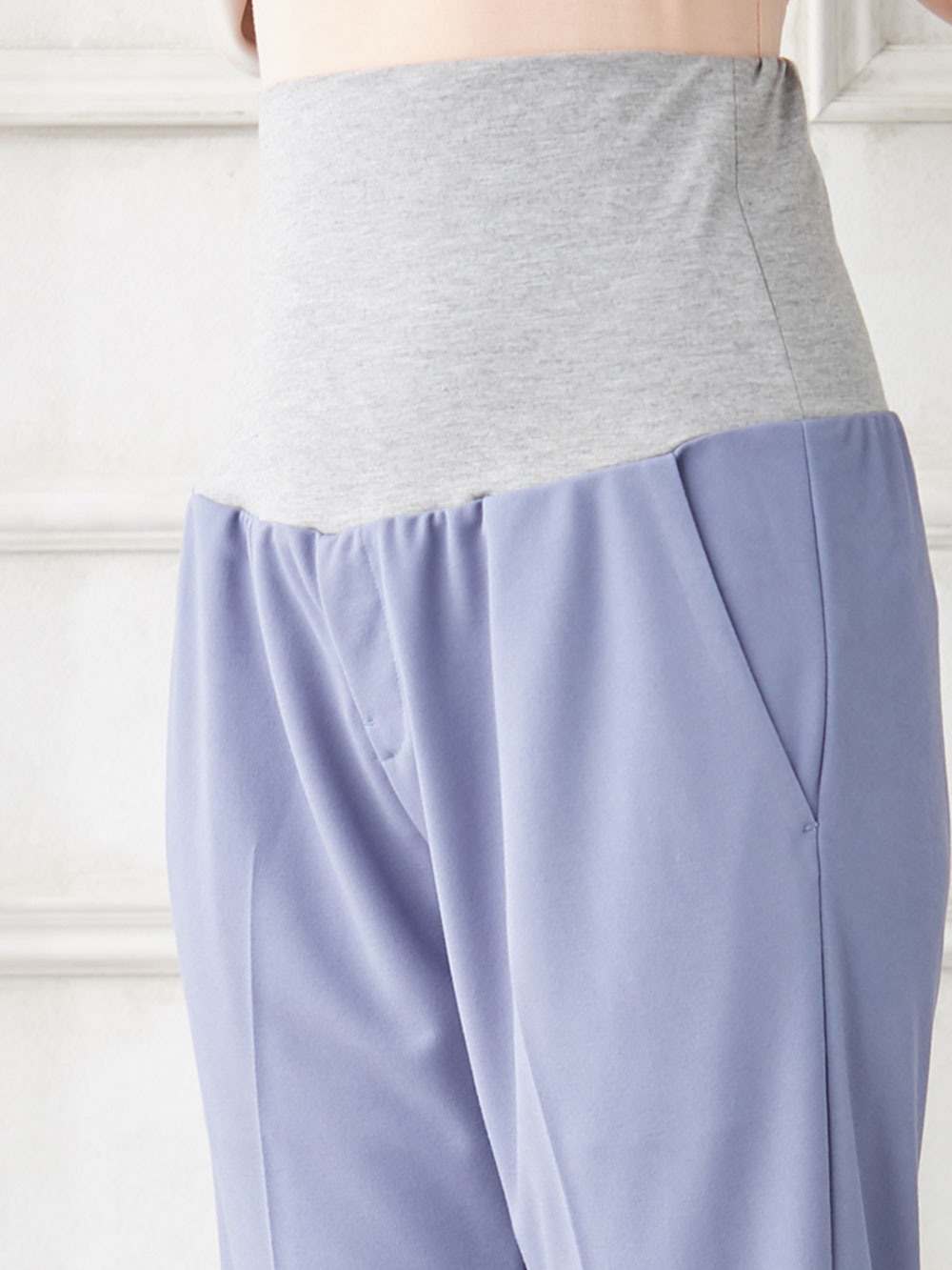 マタニティ パンツ|ain（アイン）接触冷感センタープレステーパードパンツ　マタニティ【出産後も長く使える】