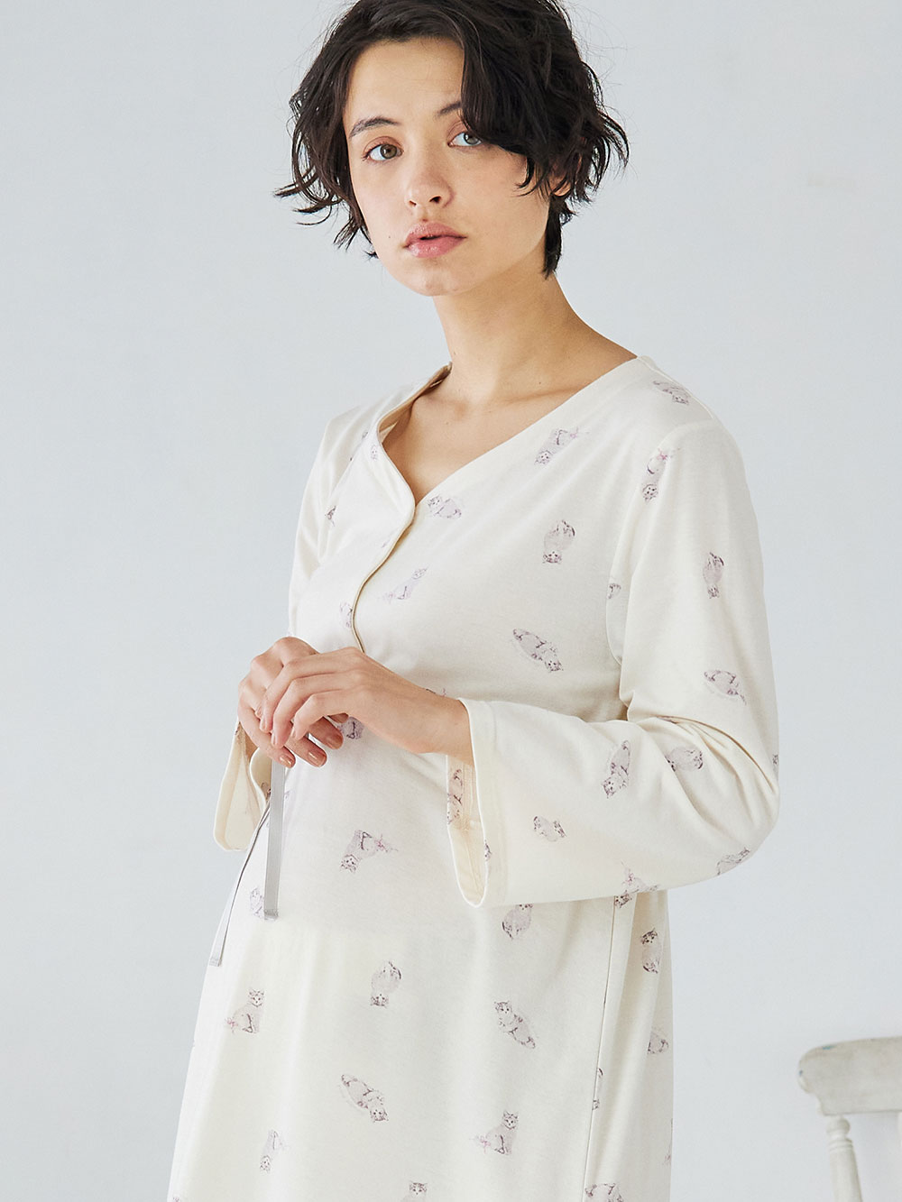SALE／76%OFF】 ねこ柄 マタニティ パジャマ