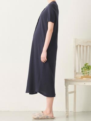 マタニティ パジャマ・ルームウェア|mutti ei（ムッティアイ）半袖ネグリジェパジャマ　無地テレコ　マタニティ・授乳パジャマ