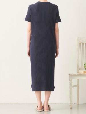 マタニティ パジャマ・ルームウェア|mutti ei（ムッティアイ）半袖ネグリジェパジャマ　無地テレコ　マタニティ・授乳パジャマ