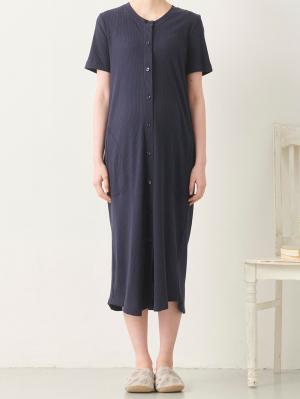 マタニティ パジャマ・ルームウェア|mutti ei（ムッティアイ）半袖ネグリジェパジャマ　無地テレコ　マタニティ・授乳パジャマ