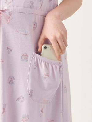 マタニティ パジャマ・ルームウェア|2WAYマタニティパジャマ　天竺フレグランス柄　マタニティ・授乳パジャマ