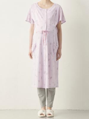 マタニティ パジャマ・ルームウェア|2WAYマタニティパジャマ　天竺フレグランス柄　マタニティ・授乳パジャマ