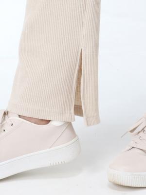 マタニティ パンツ|ain（アイン）　接触冷感リブフレアパンツ【出産後も長く使える】