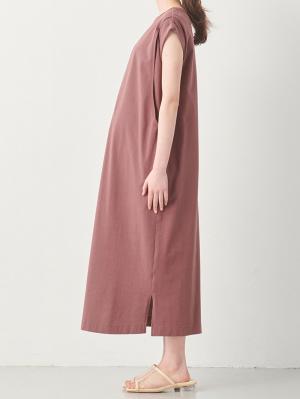 マタニティ ワンピース|コットン100％長さが選べるフレンチスリーブワンピース　マタニティ・授乳服【出産後も長く使える】