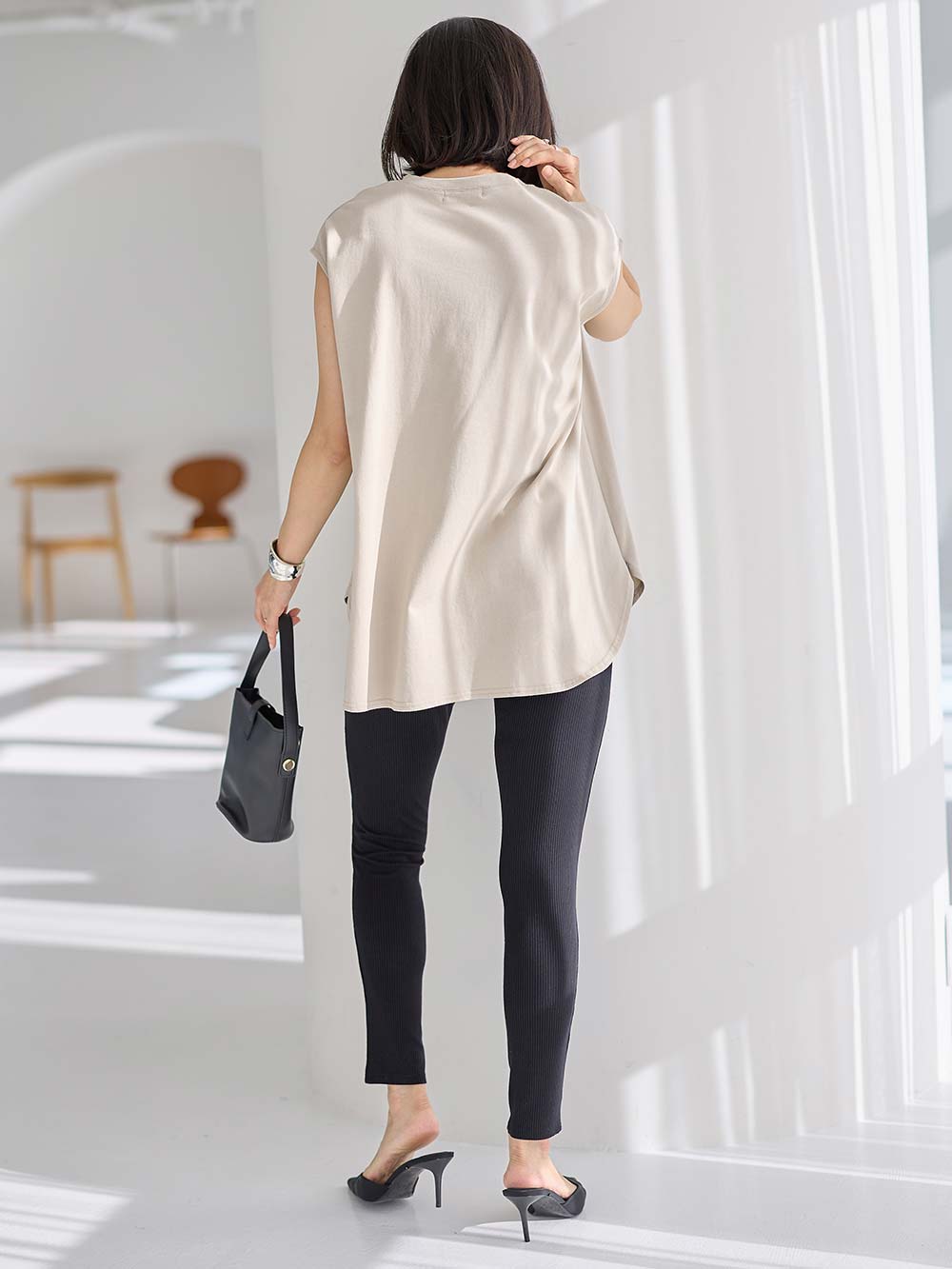 マタニティ トップス|コットン100％フレンチスリーブトップス　マタニティ・授乳服|トープ