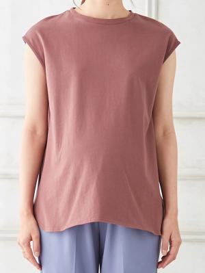 マタニティ トップス|コットン100％フレンチスリーブトップス　マタニティ・授乳服