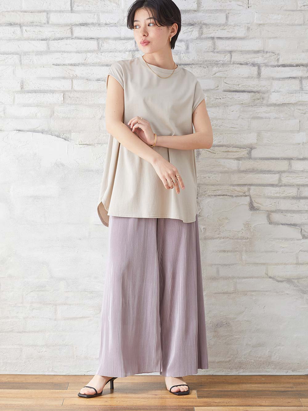 マタニティ トップス|コットン100％フレンチスリーブトップス　マタニティ・授乳服