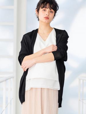 マタニティ トップス|【UV遮蔽率90%以上】【抗菌】【接触冷感】ポンチョカーディガン【出産後も長く使える】|ブラック