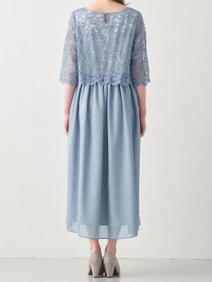 マタニティ ワンピース|レース×シフォンフォーマルワンピース　マタニティ・授乳服【出産後も長く使える】