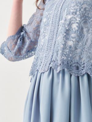 マタニティ ワンピース|レース×シフォンフォーマルワンピース　マタニティ・授乳服【出産後も長く使える】