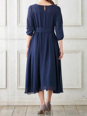 マタニティ ワンピース|シフォンタックフォーマルワンピース　マタニティ・授乳服【出産後も長く使える】