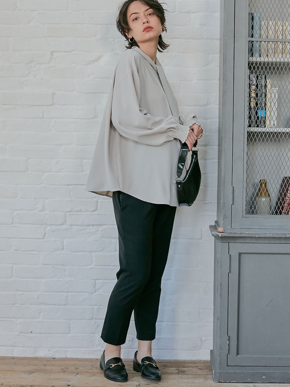 マタニティ パンツ|P・パンツセンタープレス　マタニティ|ブラック