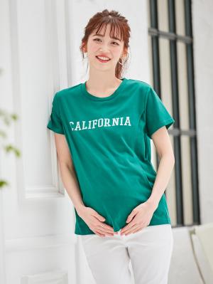 ロゴTシャツ　マタニティ・授乳服【出産後も長く使える】10173