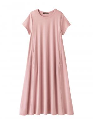 マタニティ ワンピース|Aライン半袖ワンピース（レギュラー丈）　マタニティ・授乳服【出産後も長く使える】|モーヴ