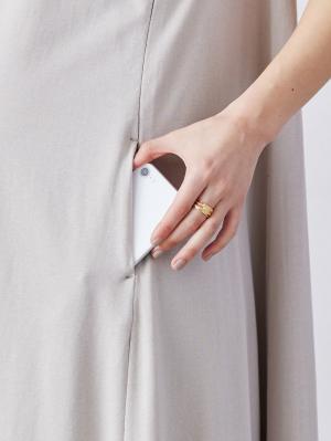 マタニティ ワンピース|Aライン半袖ワンピース（ロング丈）　マタニティ・授乳服【出産後も長く使える】