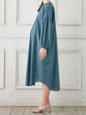 マタニティ ワンピース|コットンローン２WAYボリュームスリーブワンピース　マタニティ・授乳服【出産後も長く使える】