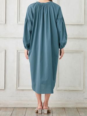 マタニティ ワンピース|コットンローン２WAYボリュームスリーブワンピース　マタニティ・授乳服【出産後も長く使える】